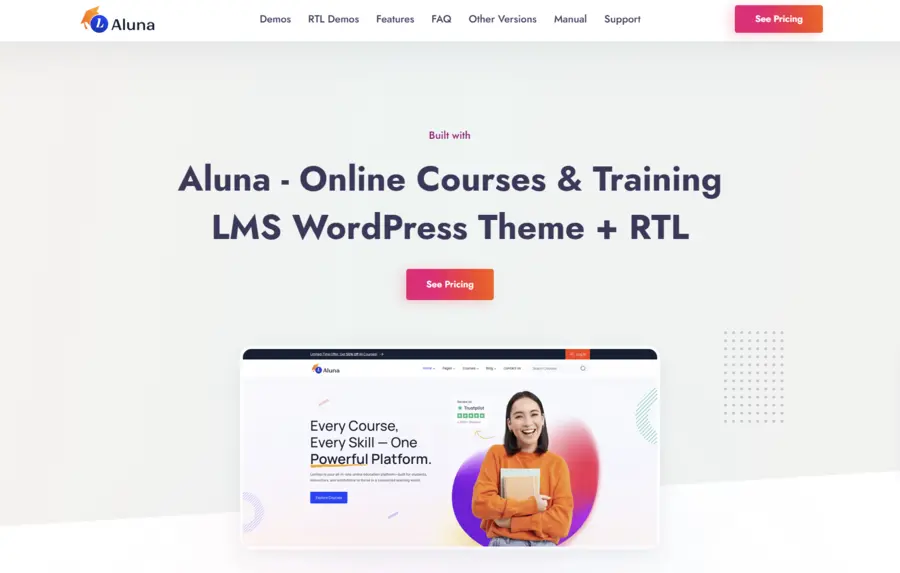 8 Best Training Center WordPress Theme Options That Boost Engagement Instantly 15 Aluna