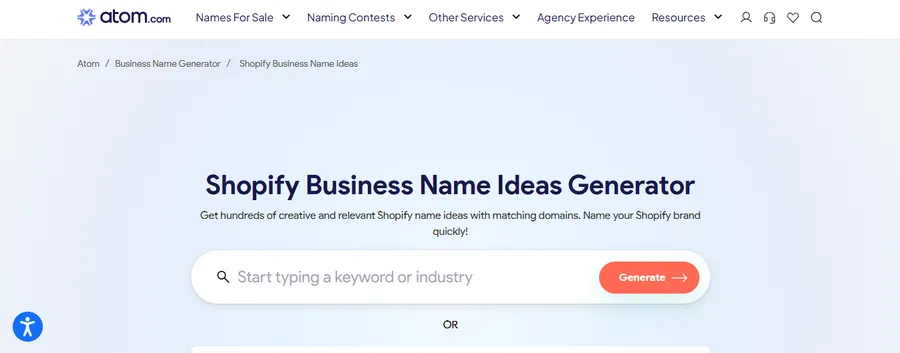 Top 8+ Shopify Business Name Generators 15 Atom.com