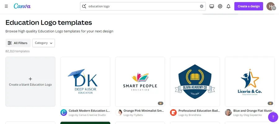 Canva Education Logo Templates