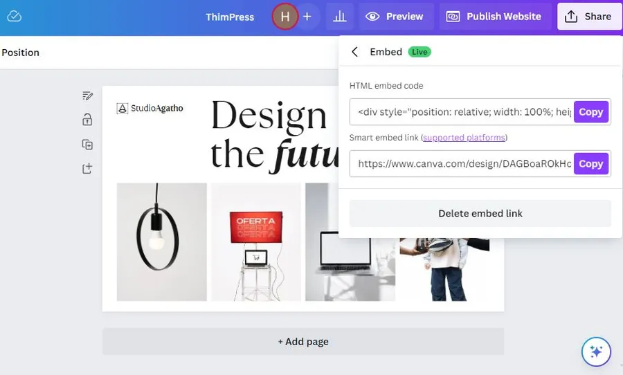 Convert Canva to WordPress: 3+ Simple Methods 8 Canva HTML Embed