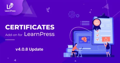 LearnPress Add-on Certificate v4.0.8 Update 16 Certificate v4.0.8 Update