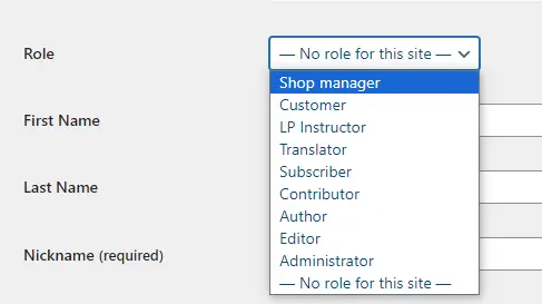 How to Add LearnPress Instructor to a Course 5 Change User Role Edit User