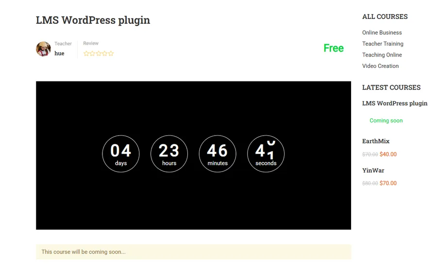 How to Operate Countdown in Eduma Theme: A Step-by-Step Guide 9 Check Countdown on Live
