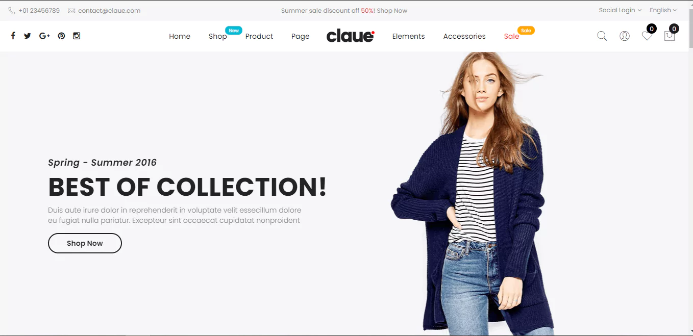 Top 10 Magento Themes for eCommerce Success 11 Claue - Clean and Minimal Magento Theme