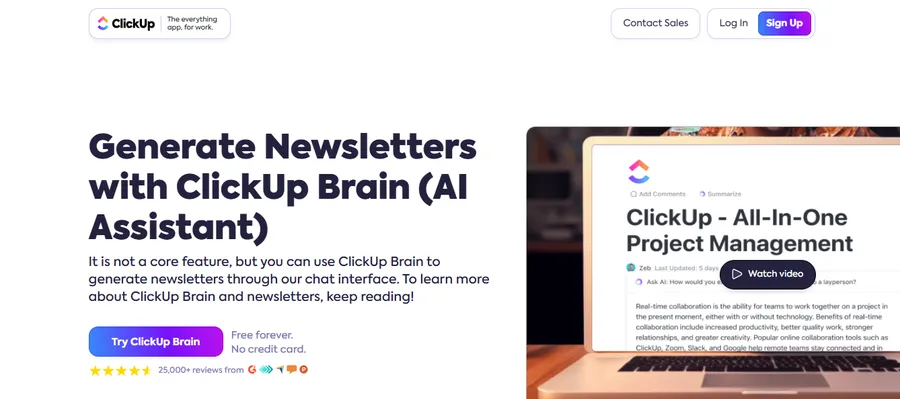 10+ Best Free AI Newsletter Generators 11 ClickUp