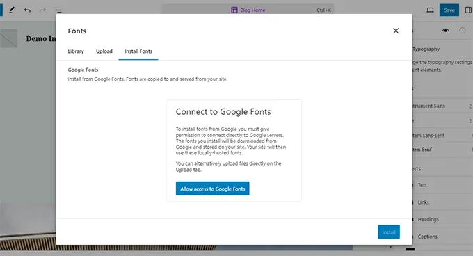 What's Coming in WordPress 6.5? Highlights of the 8 Best New Features 13 Connect Google Fonts
