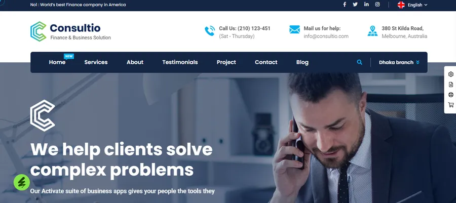 9+ Best Professional Corporate WordPress Themes 11 Consultio