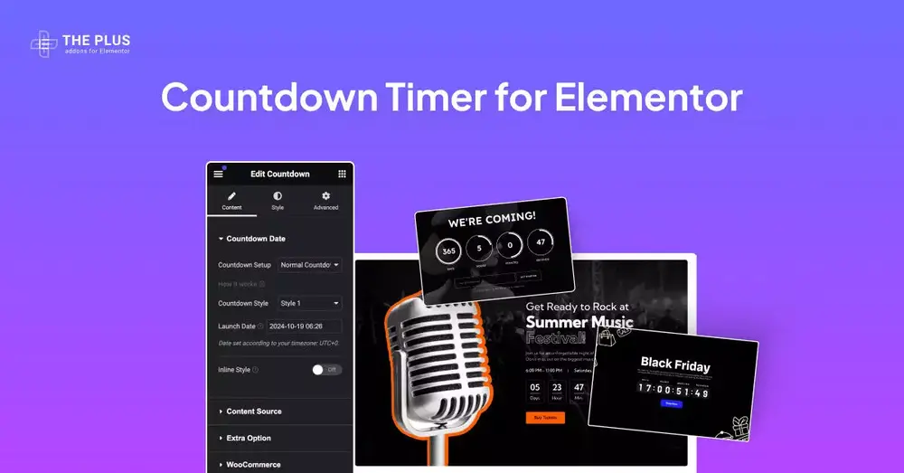 Countdown Timer Widget by The Plus Addons for Elementor