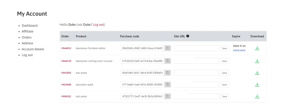 Fix ThimPress Products License on Wrong Site 8 Deactivate Code My Account Page