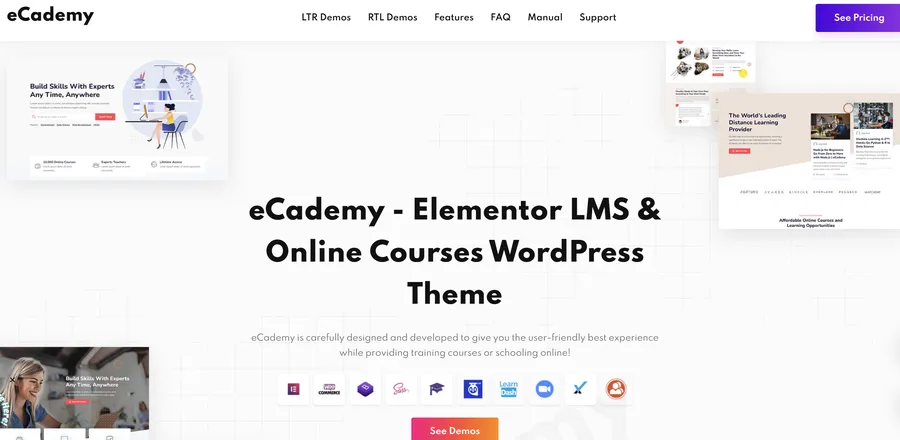 7 Best Video Course WordPress Themes To Sell Lessons 15 eCademy