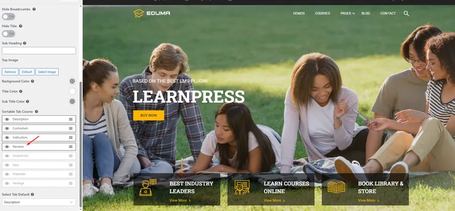 Eduma Review Course Admin