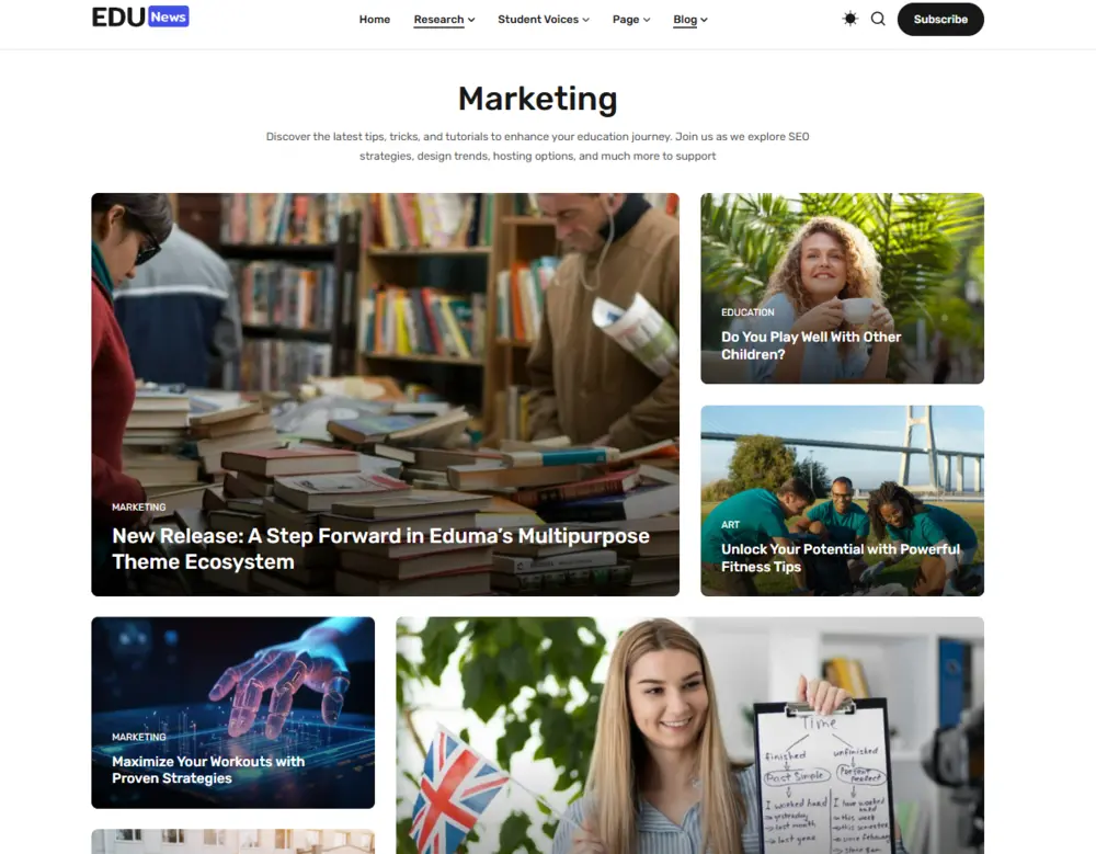 EduNews - Eduma's Brand New "Education New" Demo Is Here! 18 EduNews Blog Grid Layout 3