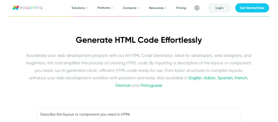 Top 11 HTML Code Generators 16 Edworking