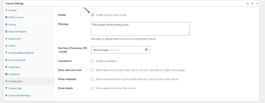 How to Operate Countdown in Eduma Theme: A Step-by-Step Guide 7 Enable Coming Soon Mode