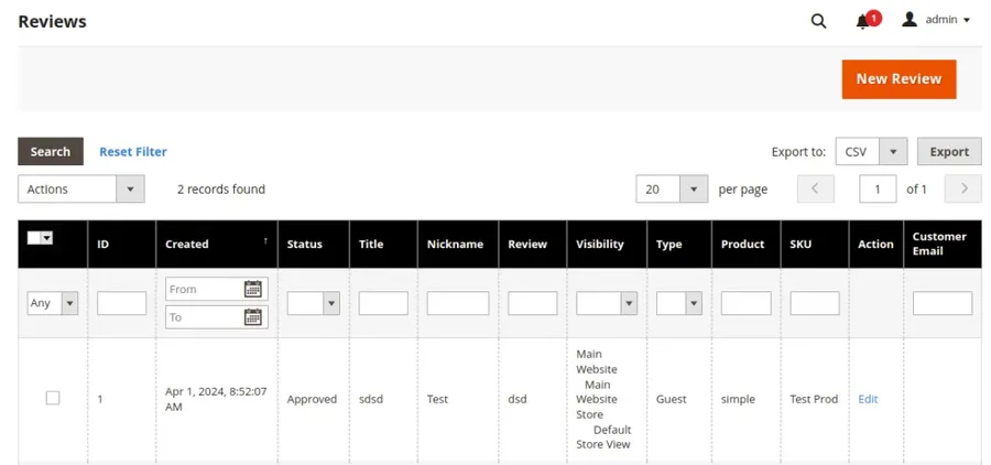How to Import & Export Product Reviews in Magento 2 13 Export Product Reviews in Magento 2
