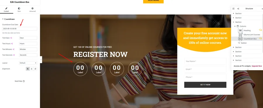 How to Operate Countdown in Eduma Theme: A Step-by-Step Guide 10 Thim Countdown Box
