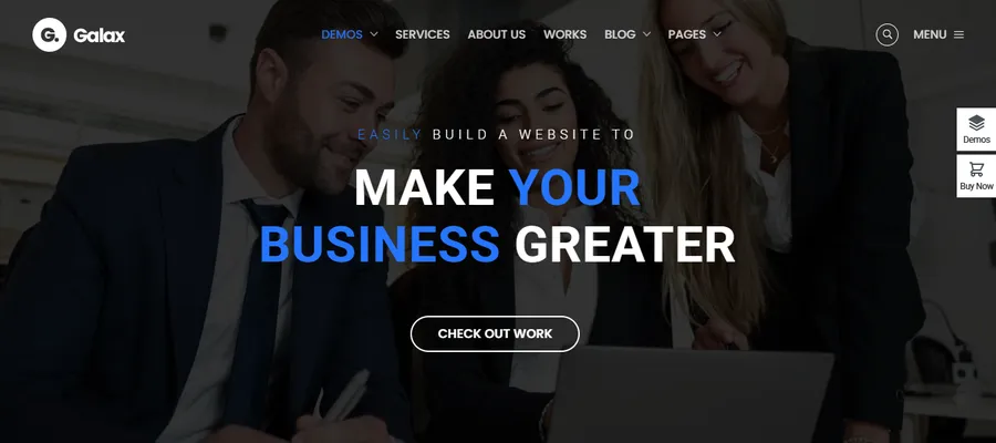 9+ Best Professional Corporate WordPress Themes 8 Galax