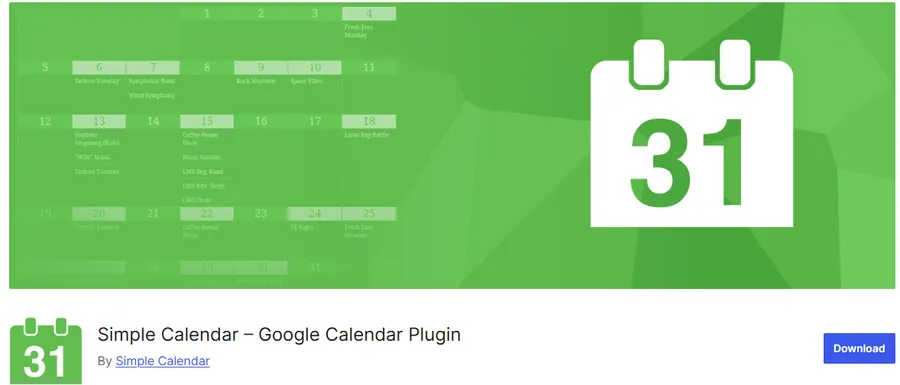 8+ Best WordPress Calendar Plugins Compared 14 Simple Calendar – Google Calendar Plugin