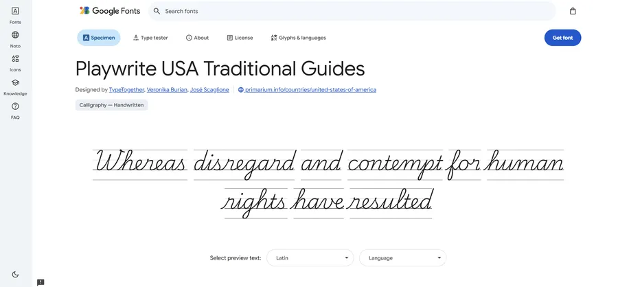 google fonts
