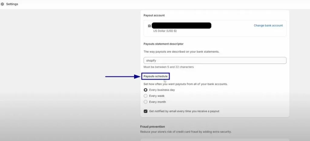 Scheduling Shopify Payouts