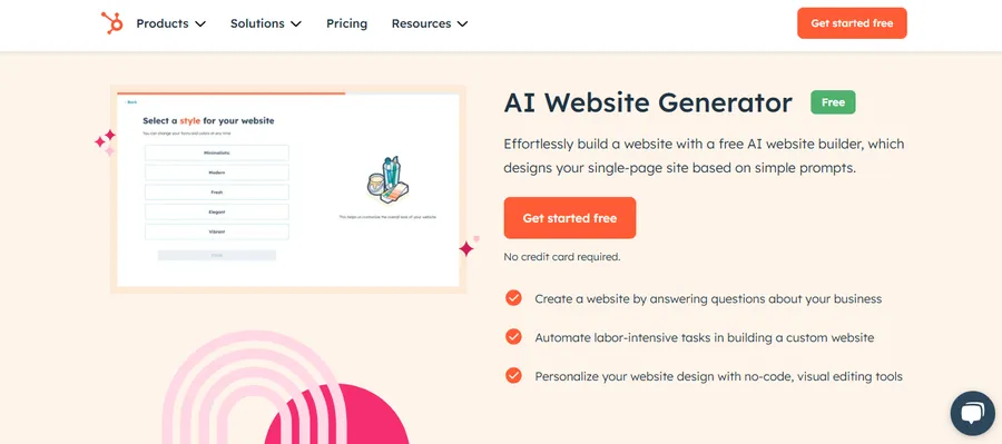7+ Best Free AI Website Generators 10 Hubspot AI Website Generator