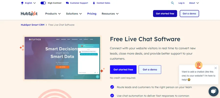 9+ Best WordPress Live Chat Plugins 9 HubSpot Live Chat