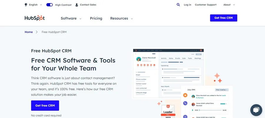 10+ Best WordPress CRM Plugins (Free & Paid) 11 Hubspot CRM