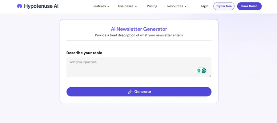 10+ Best Free AI Newsletter Generators 18 Hypotenuse AI
