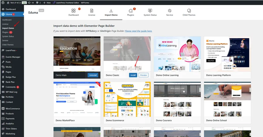 Import Eduma Demon in 3 Minutes