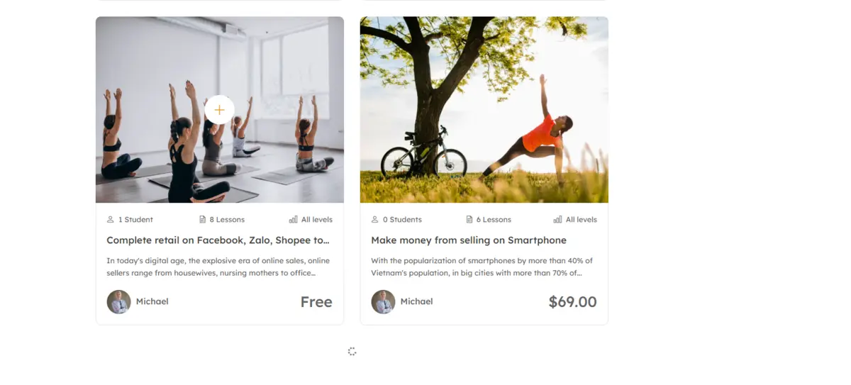 Infinite Scroll and Load More: First-Time Appearance in Eduma & Coaching 5 Infinite Scroll