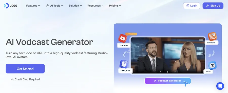 6+ Best AI Podcast Generators 9 JoggAI Vodcast Generator