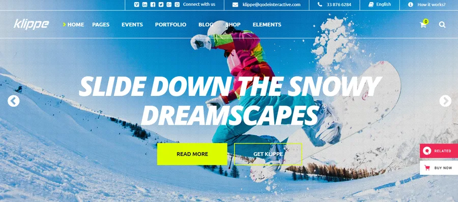 8+ Best Snow WordPress Themes 12 Klippe