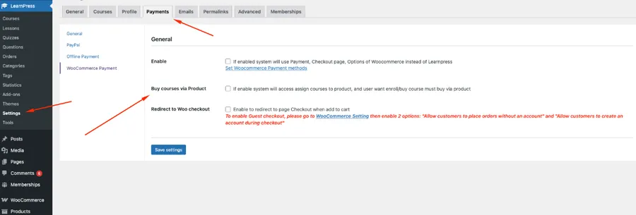 Buy Courses Via Product