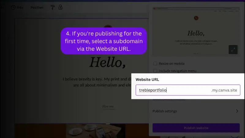 linking an existing custom web address