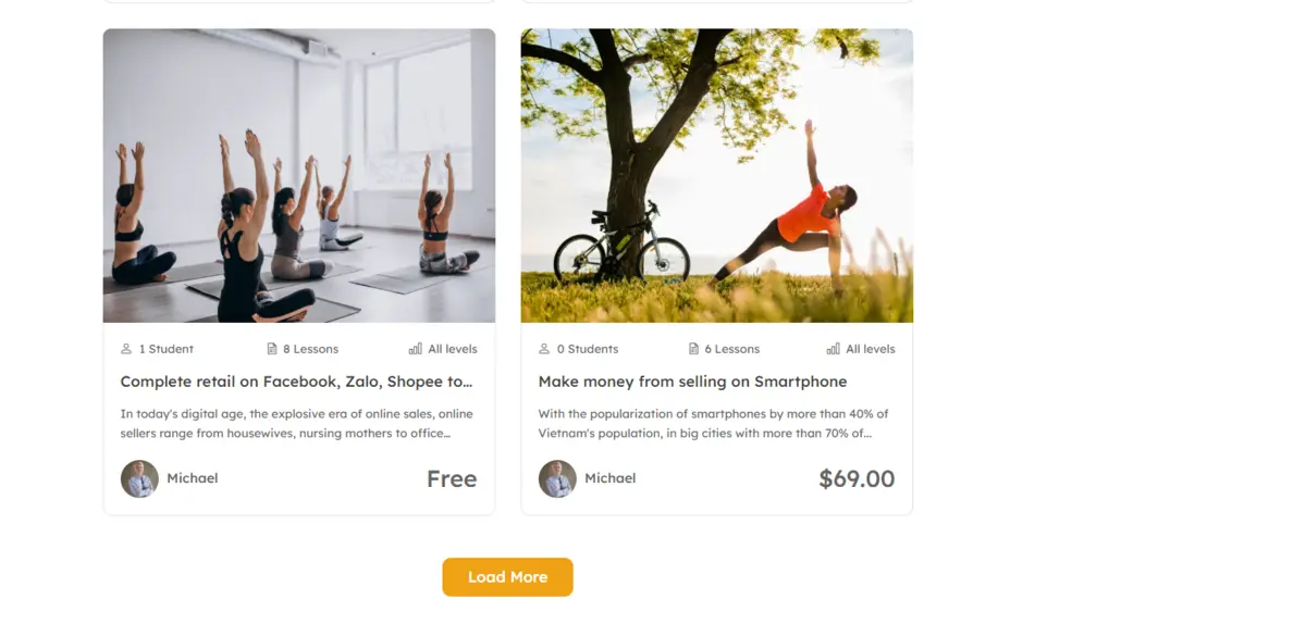 Infinite Scroll and Load More: First-Time Appearance in Eduma & Coaching 6 Load More