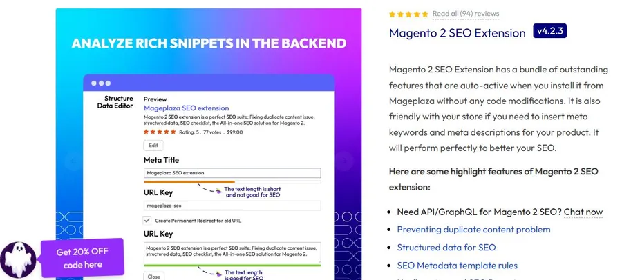 8+ Must-Have Magento 2 Extensions for Success 17 Mageto 2 SEO extension by Mageplaza
