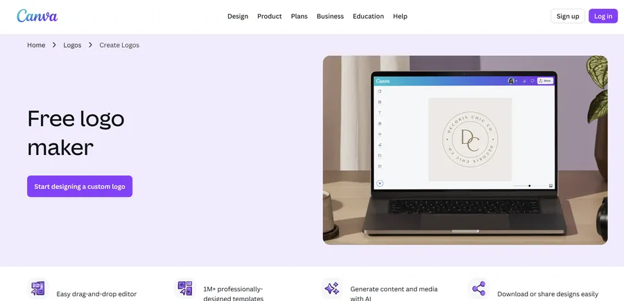 6 Best Free AI Logo Generators to Boost Your Branding 11 Canva Free logo maker