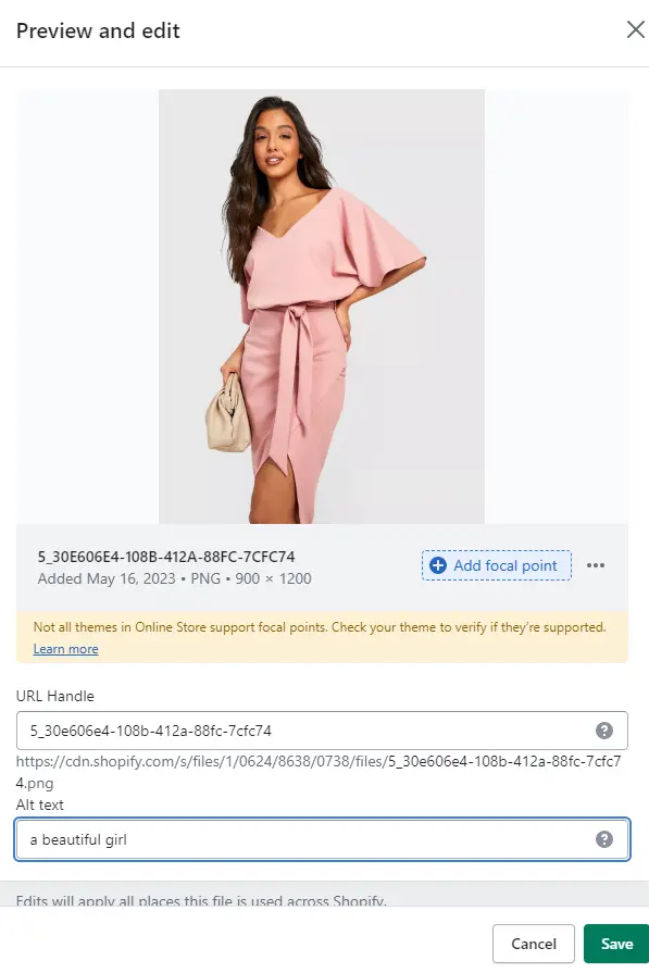 Image Alt Text: What You Need to Know 21 Media Shopify Fill Alt Text Box