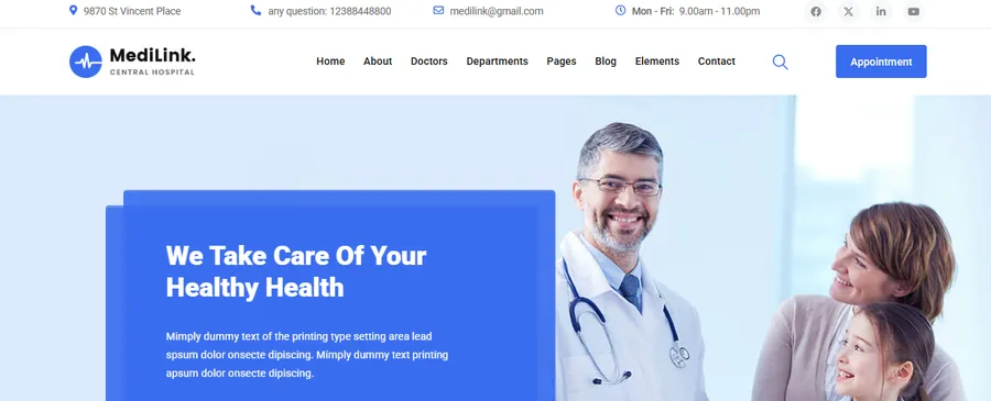 9 Best Health and Medical WordPress Themes 18 Medilink