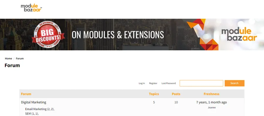 8+ Best Magento Forums for Beginner & Expert Developers 16 Module Bazaar Forum