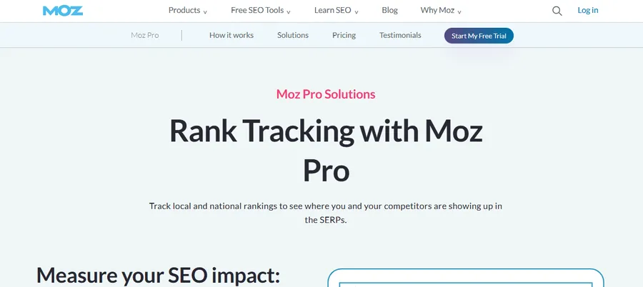 MOZ Rank Tracking