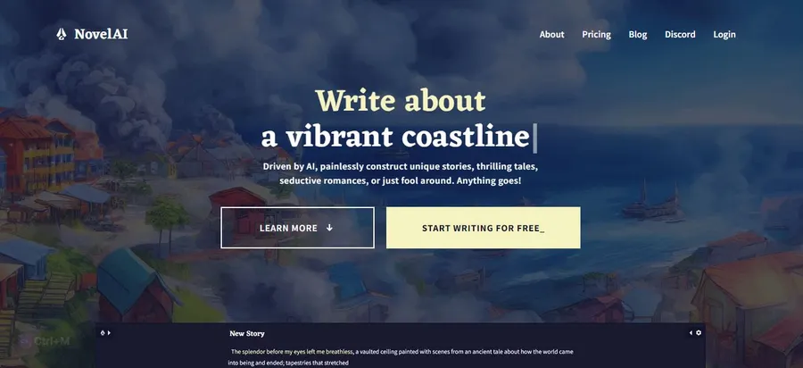 Best AI Story Writer Tools - Write Creative Stories in Minutes 11 NovelAI