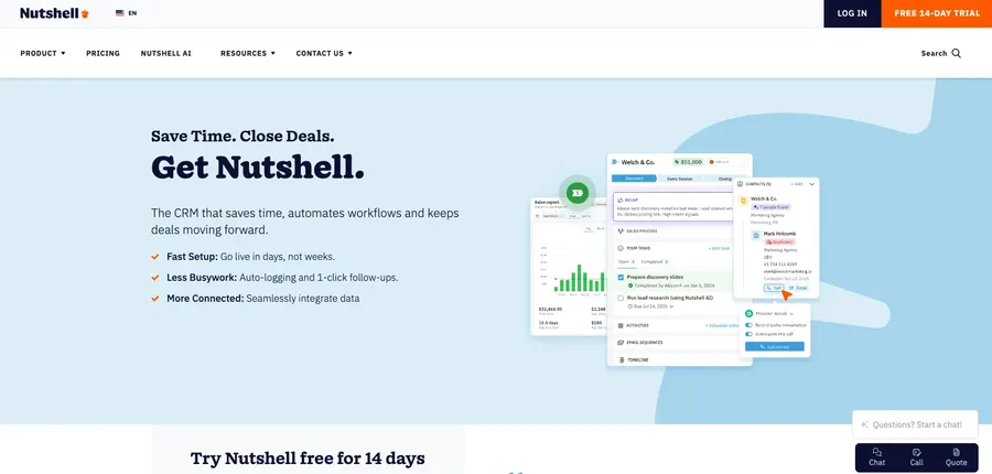 6+ Best HubSpot Alternatives For Different Categories 8 nutshell 1