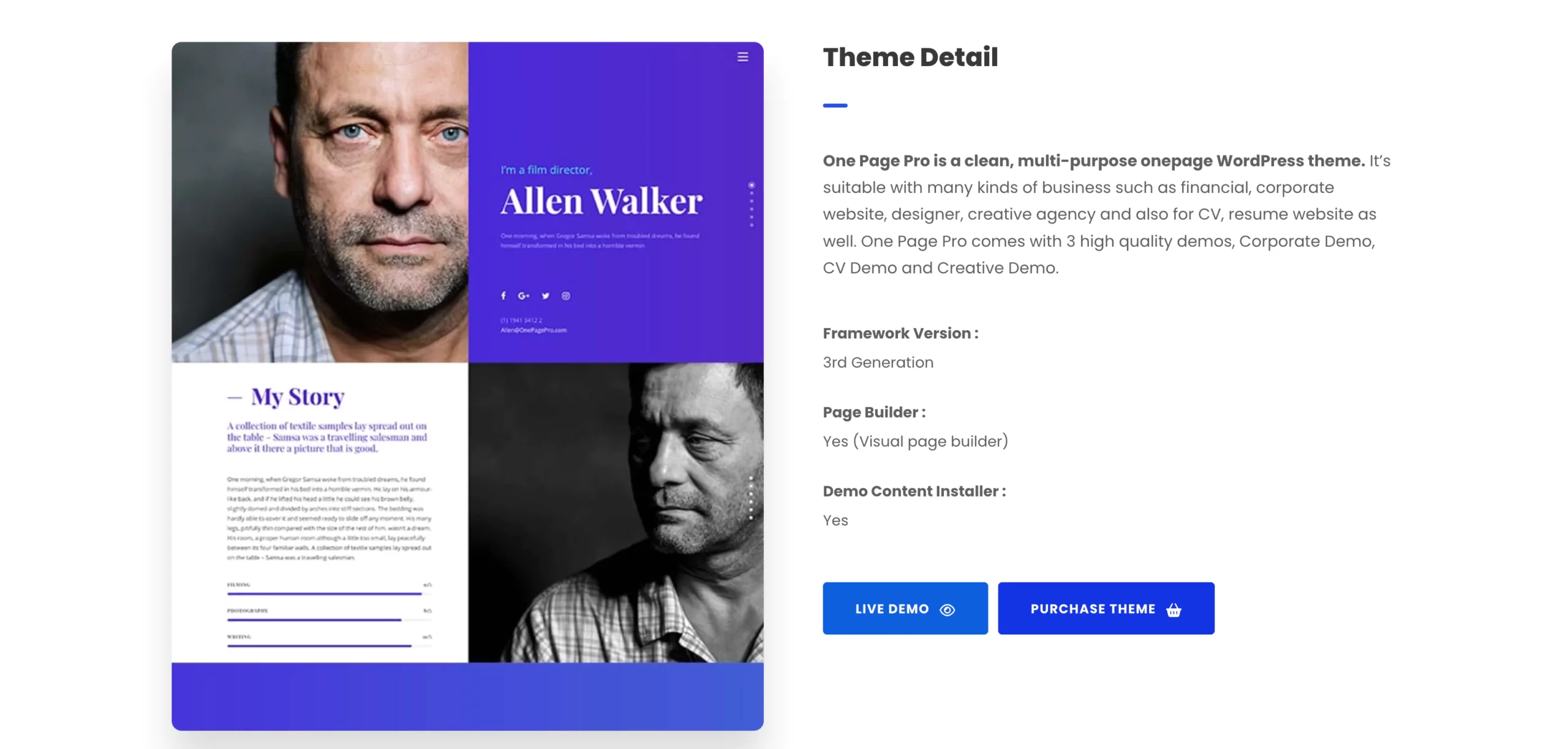 8+ Best One Page WordPress Themes 12 One Page Pro - Multipurpose WordPress