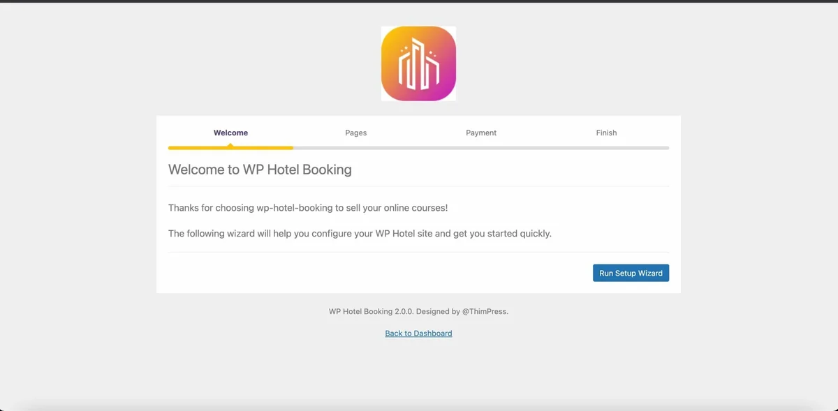 WP Hotel Booking Update v2.0.0 7 WP Hotel Booking Update: Page Setup Wizard