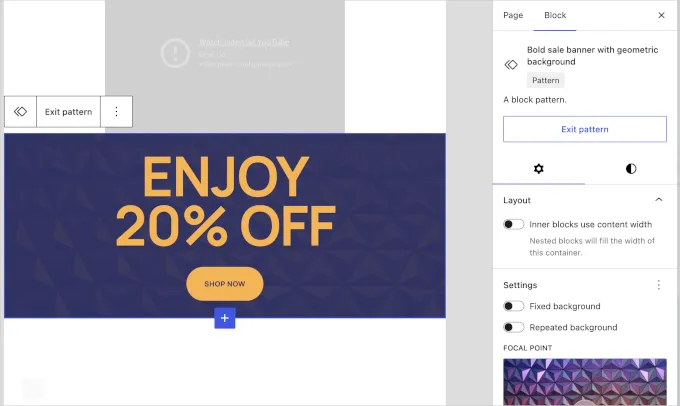 Pattern Editing Modes