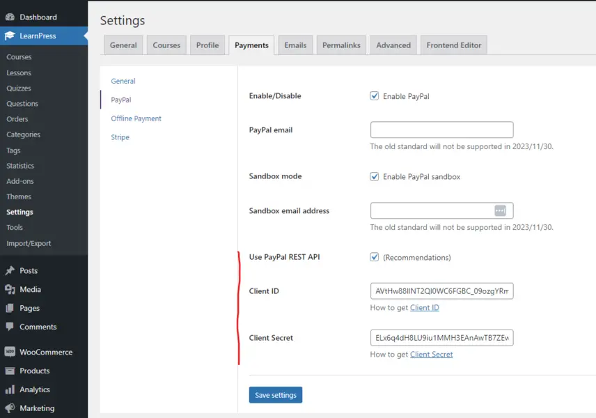LearnPress v4.2.4 Update 2 PayPal Standard Error