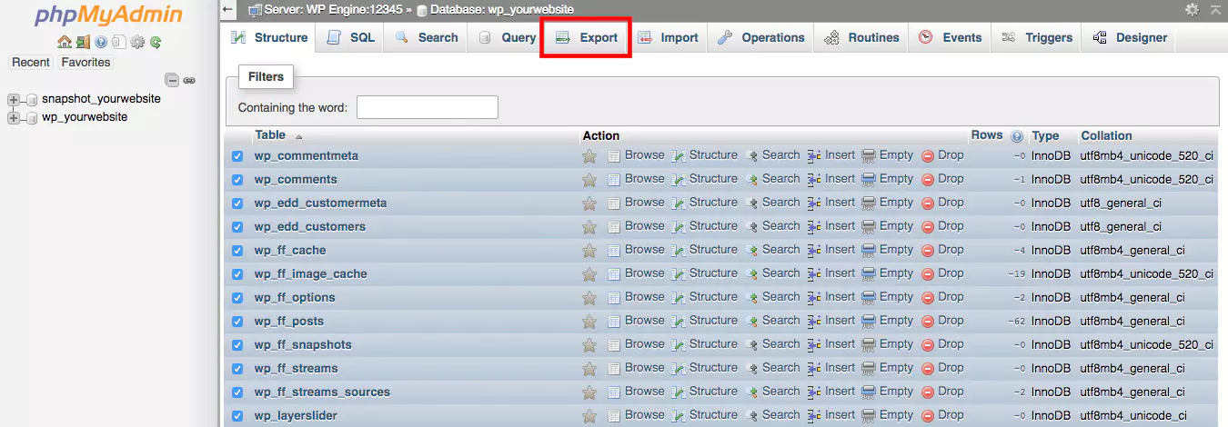 How to Back Up Your WordPress Site: 3+ Simple Methods 25 phpMyAdmin Database