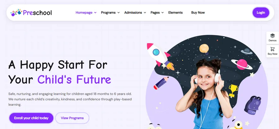 PreSchool Prebuilt Website