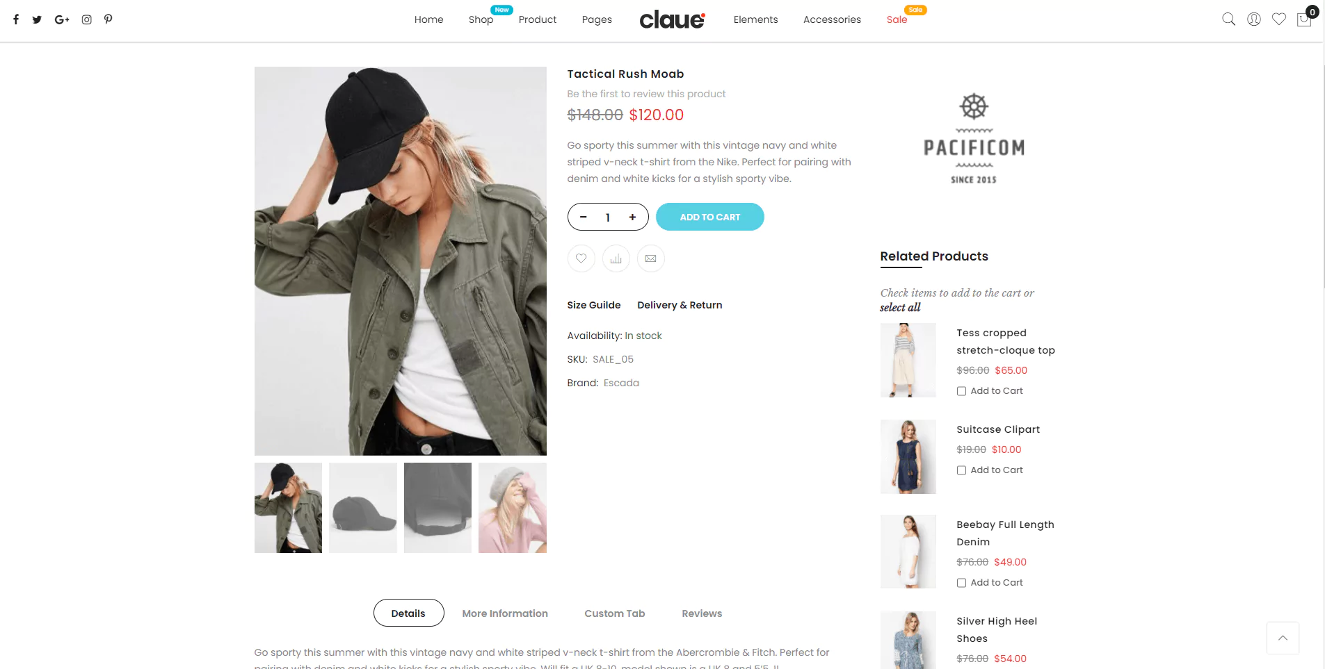 Claue – Clean and Minimal Magento Theme 12 Product Layouts